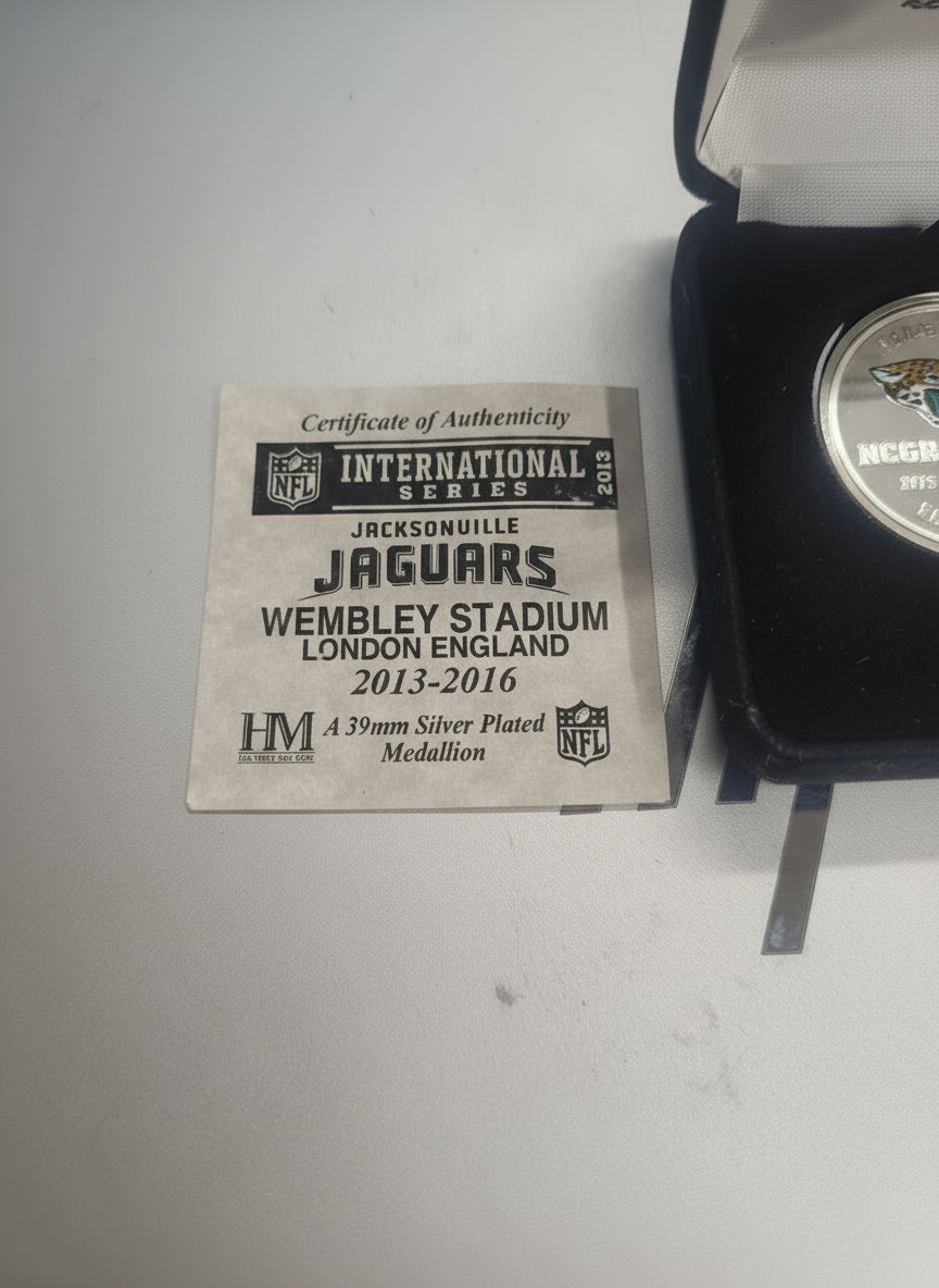 New Jacksonville Jaguars Wembley Stadium Coin Flip 2013-2016 in Case