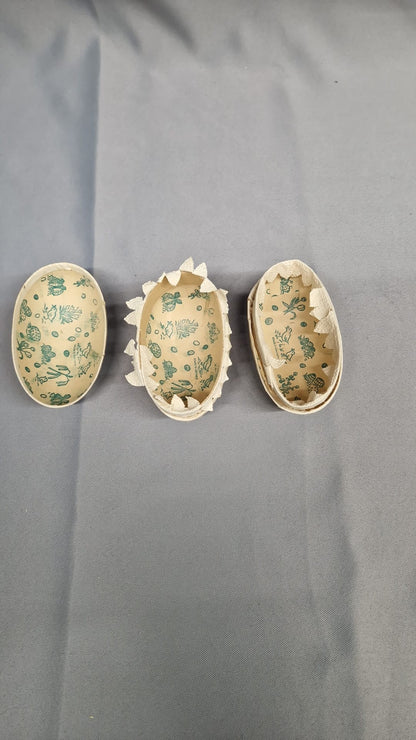 3 x Vintage German Easter Egg Shell Cases - 1930's Cardboard Ducklings Lambs