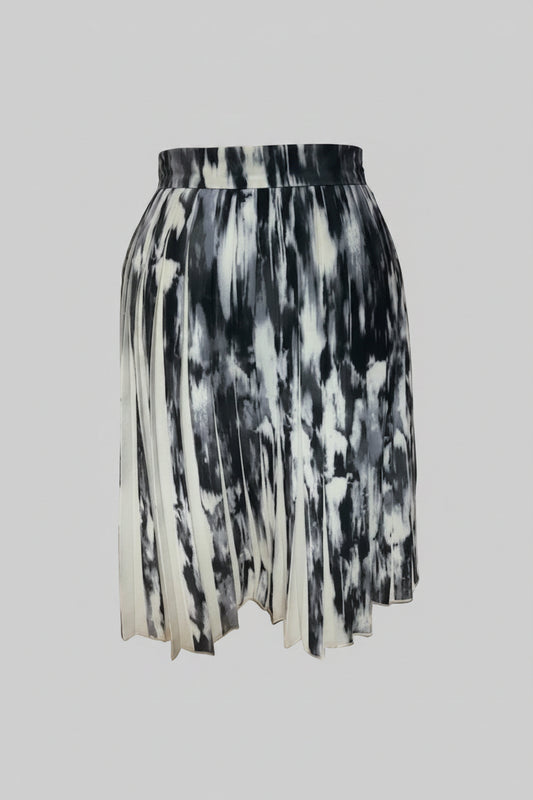 French Connection Pleated Skirt UK 12 Grey Black & White - New With Tags Immaculate