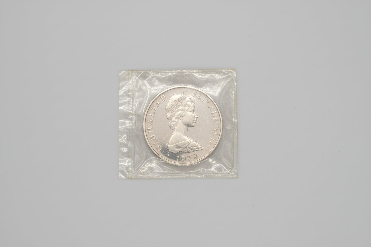 1972 Gibraltar 25 New Pence Silver Wedding Anniversary Coin