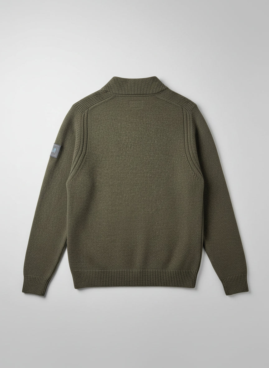 BNWT Weekend Offender Green Knitted Jumper (M) Castillos Castle Green 1/4 Button