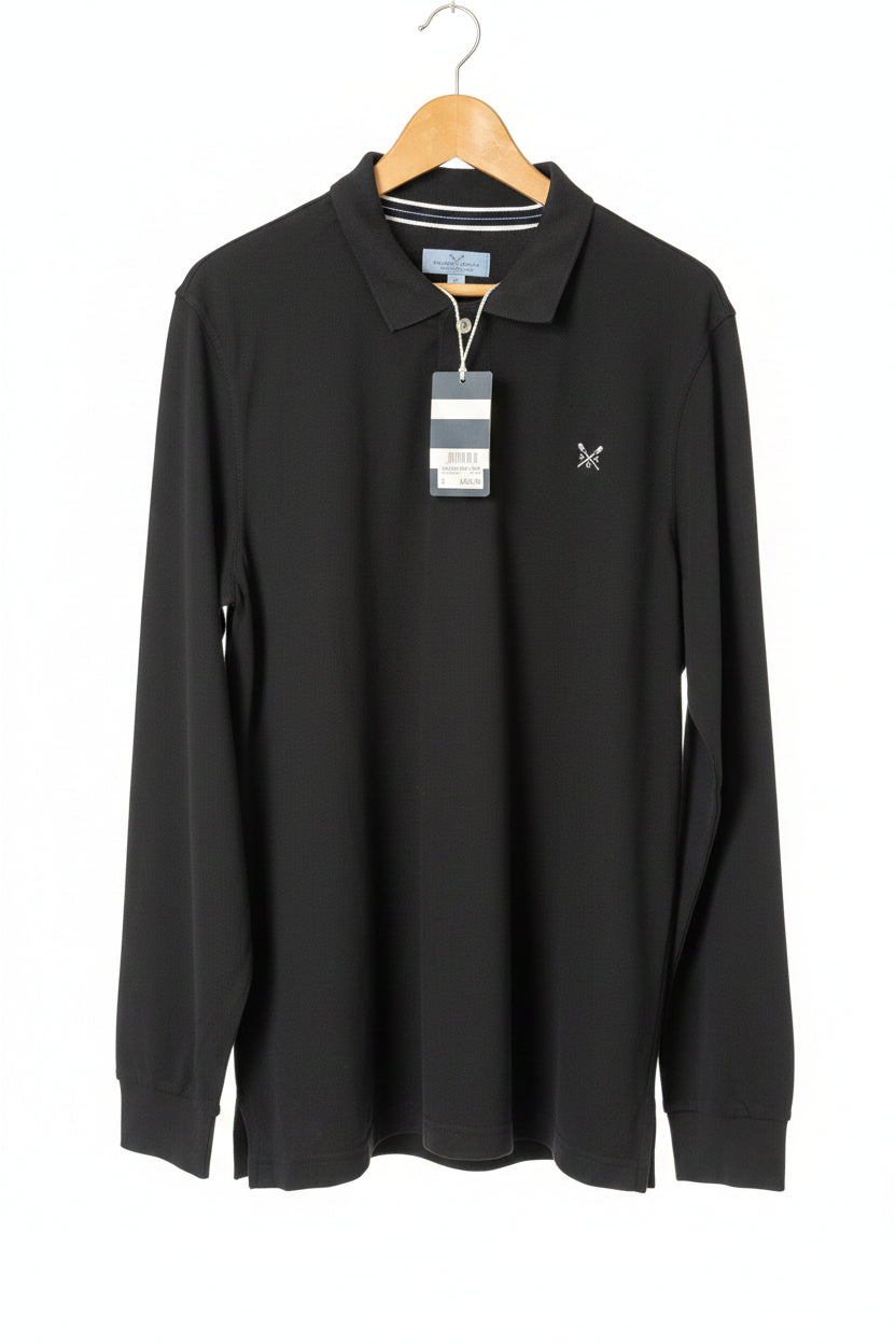 BNWT Gents Crew long sleeve polo size L