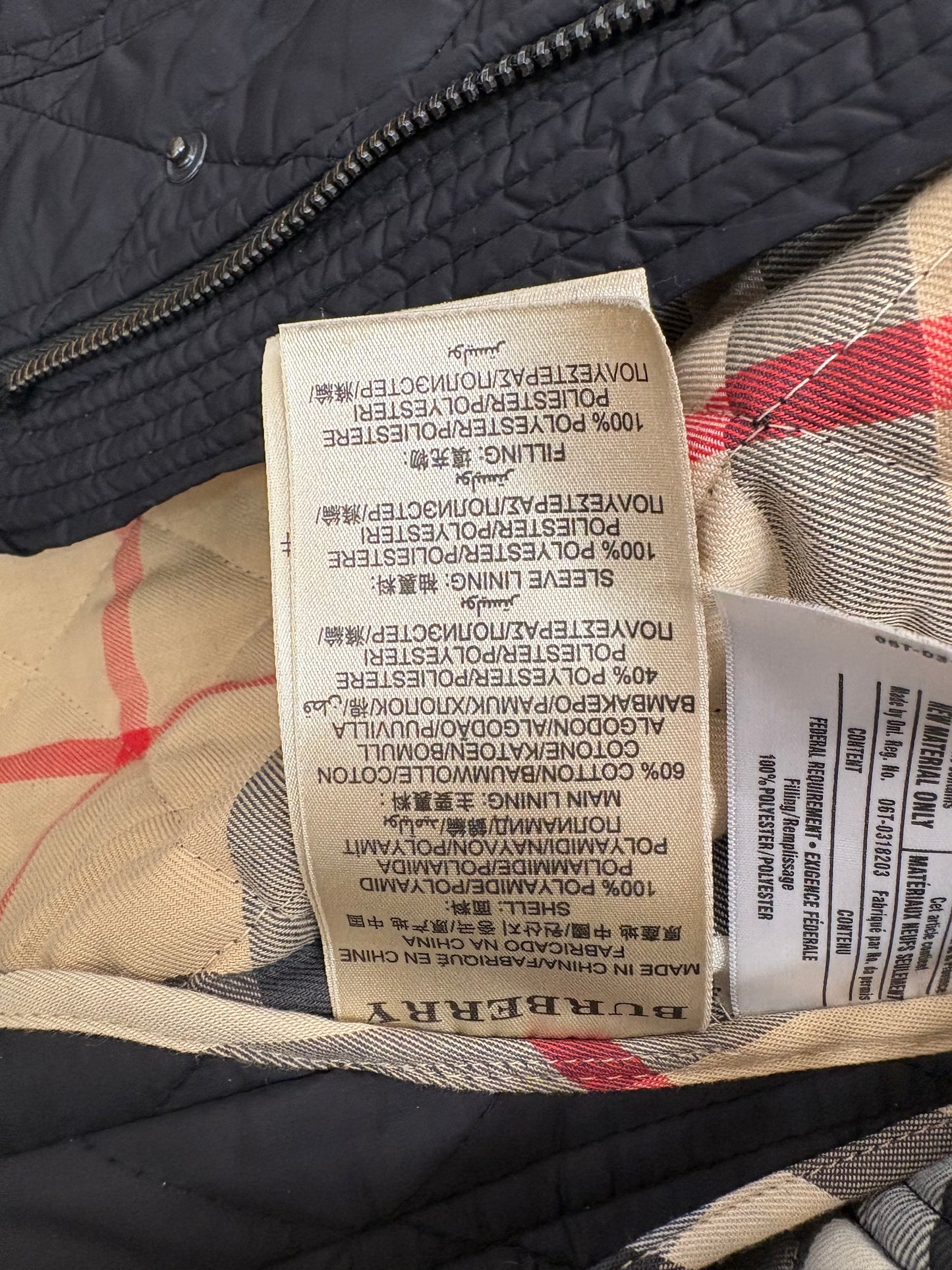 Burberry Brit Black Jacket Size Small