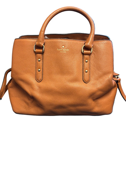 Kate Spade Larchmont Avenue Evangelie Satchel - Brown Leather - Top Handle - Handbag - Bag