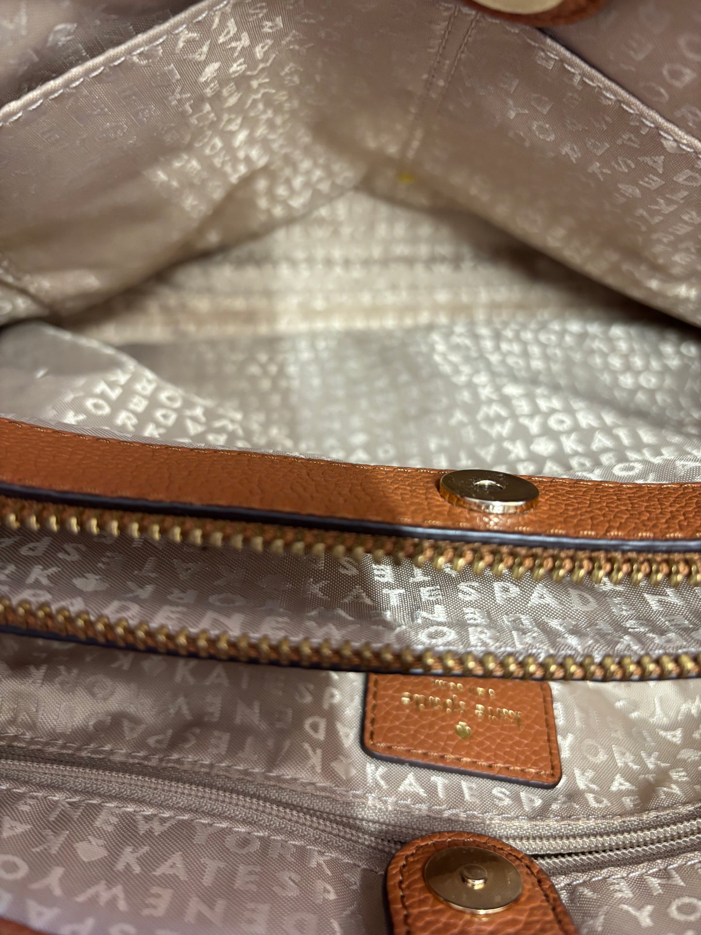 Kate Spade Larchmont Avenue Evangelie Satchel - Brown Leather - Top Handle - Handbag - Bag