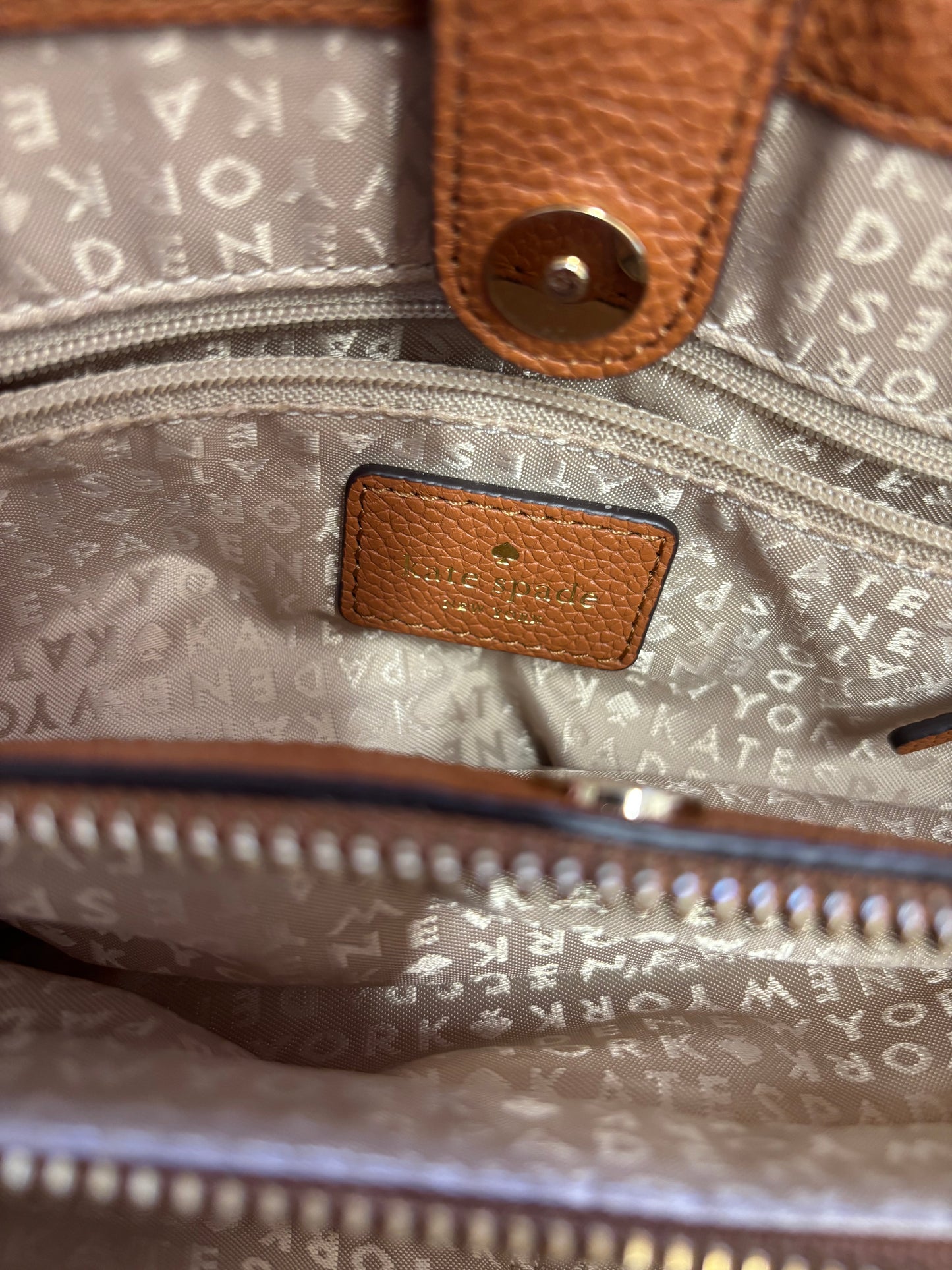 Kate Spade Larchmont Avenue Evangelie Satchel - Brown Leather - Top Handle - Handbag - Bag