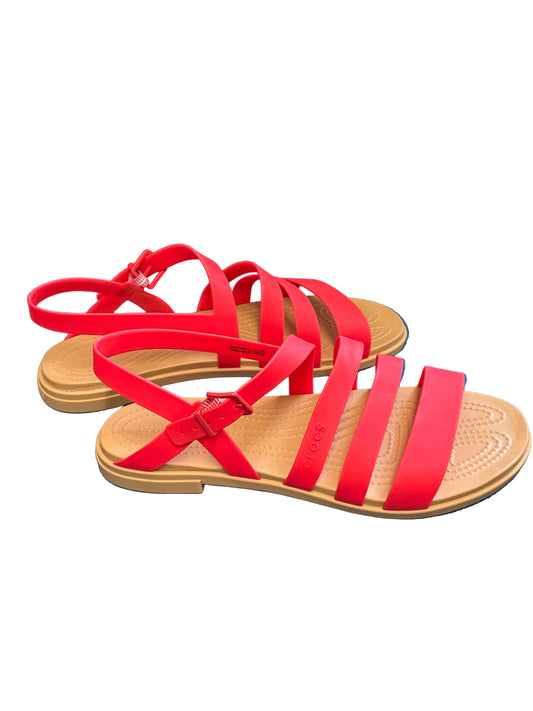 Ladies Crocs Tulum Sandals Flame size 9 pre loved