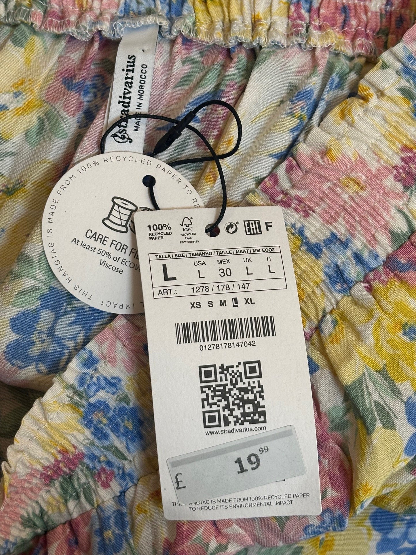 BNWT Stradivarious Floral Spring Skirt UK L