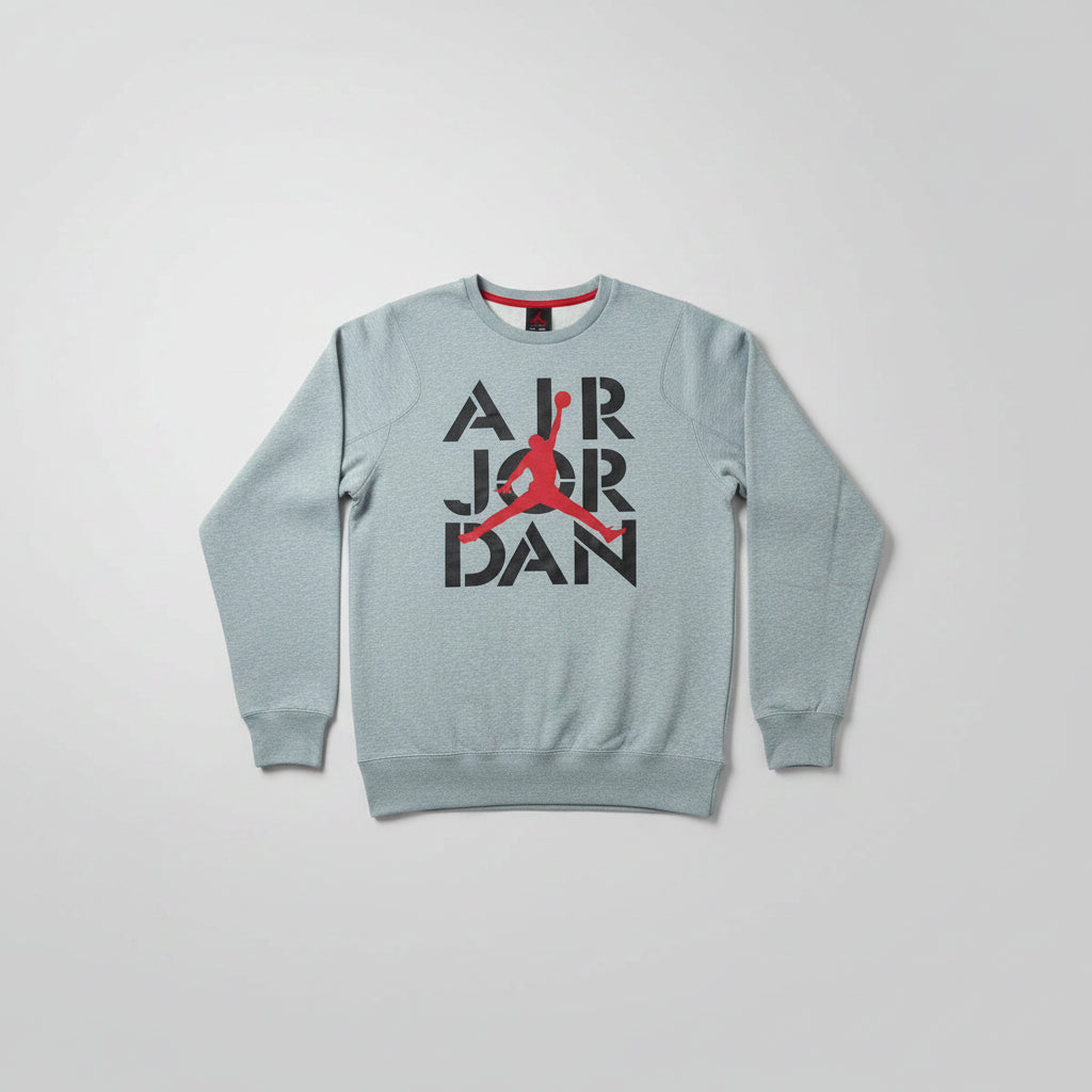 Air Jordan Crewneck Mens sweatshirt.  Perfect Used Condition. Grey/Black/Red size S