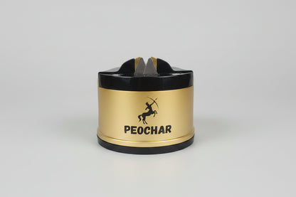 Brand New PEOCHAR Knife Sharpener - Black & Gold - Kitchen Professional - Suctioned