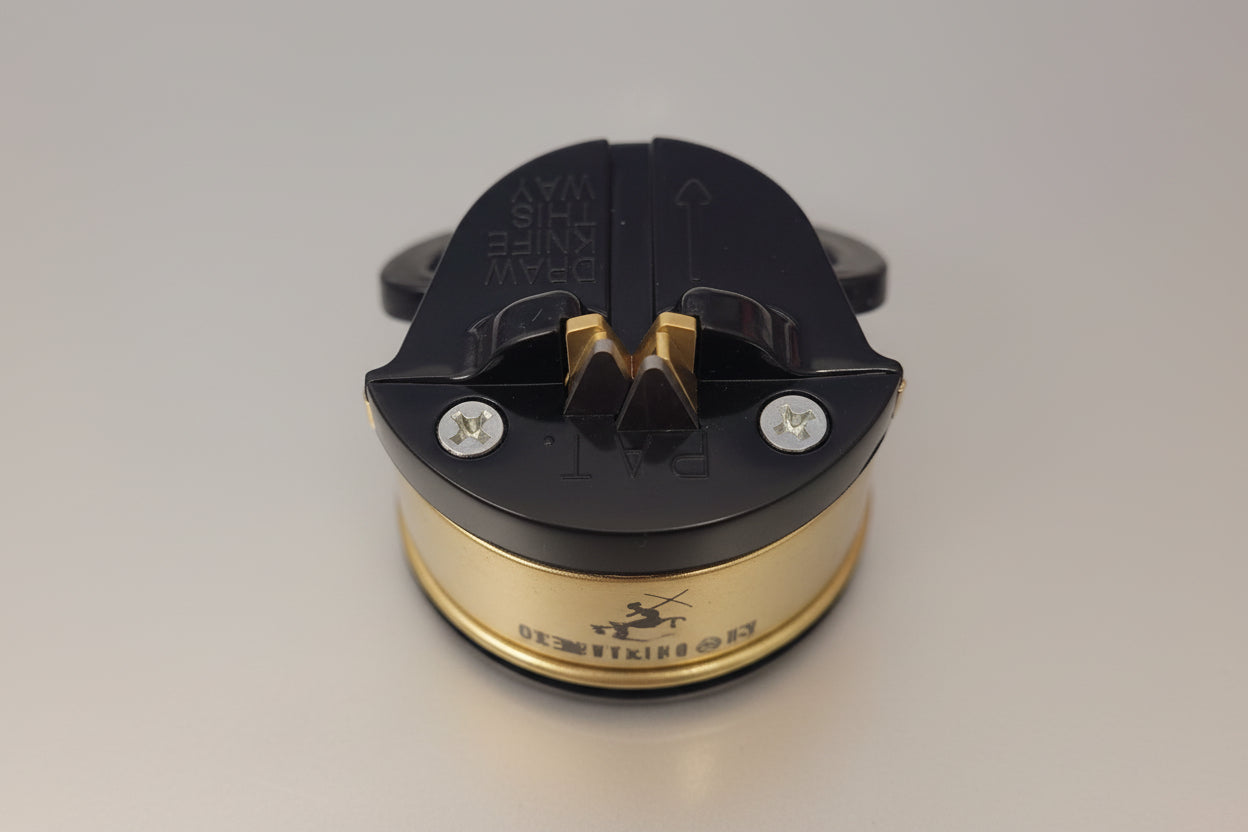 Brand New PEOCHAR Knife Sharpener - Black & Gold - Kitchen Professional - Suctioned