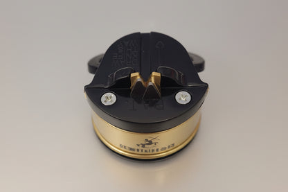 Brand New PEOCHAR Knife Sharpener - Black & Gold - Kitchen Professional - Suctioned