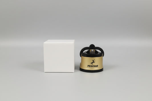 Brand New PEOCHAR Knife Sharpener - Black & Gold - Kitchen Professional - Suctioned