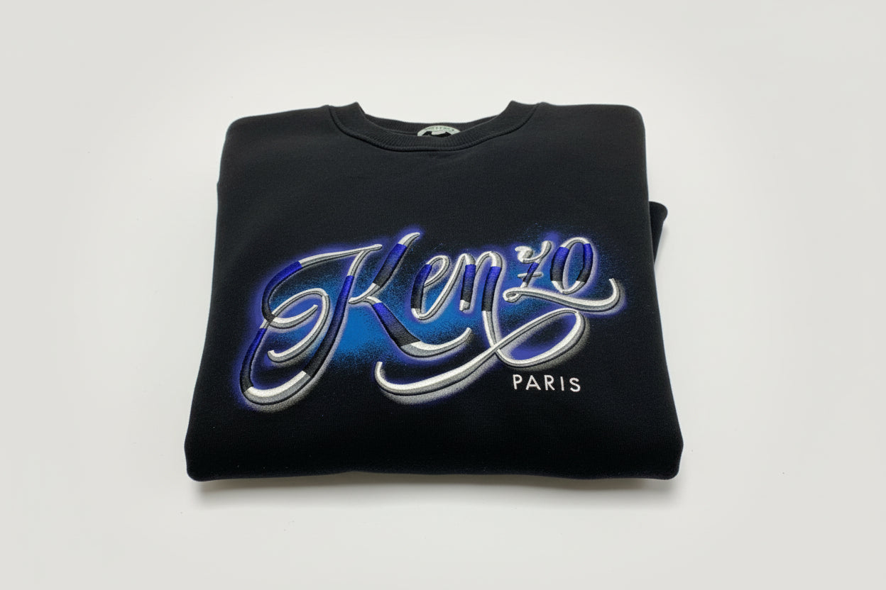 Black Kenzo Embroidered Jumper XS