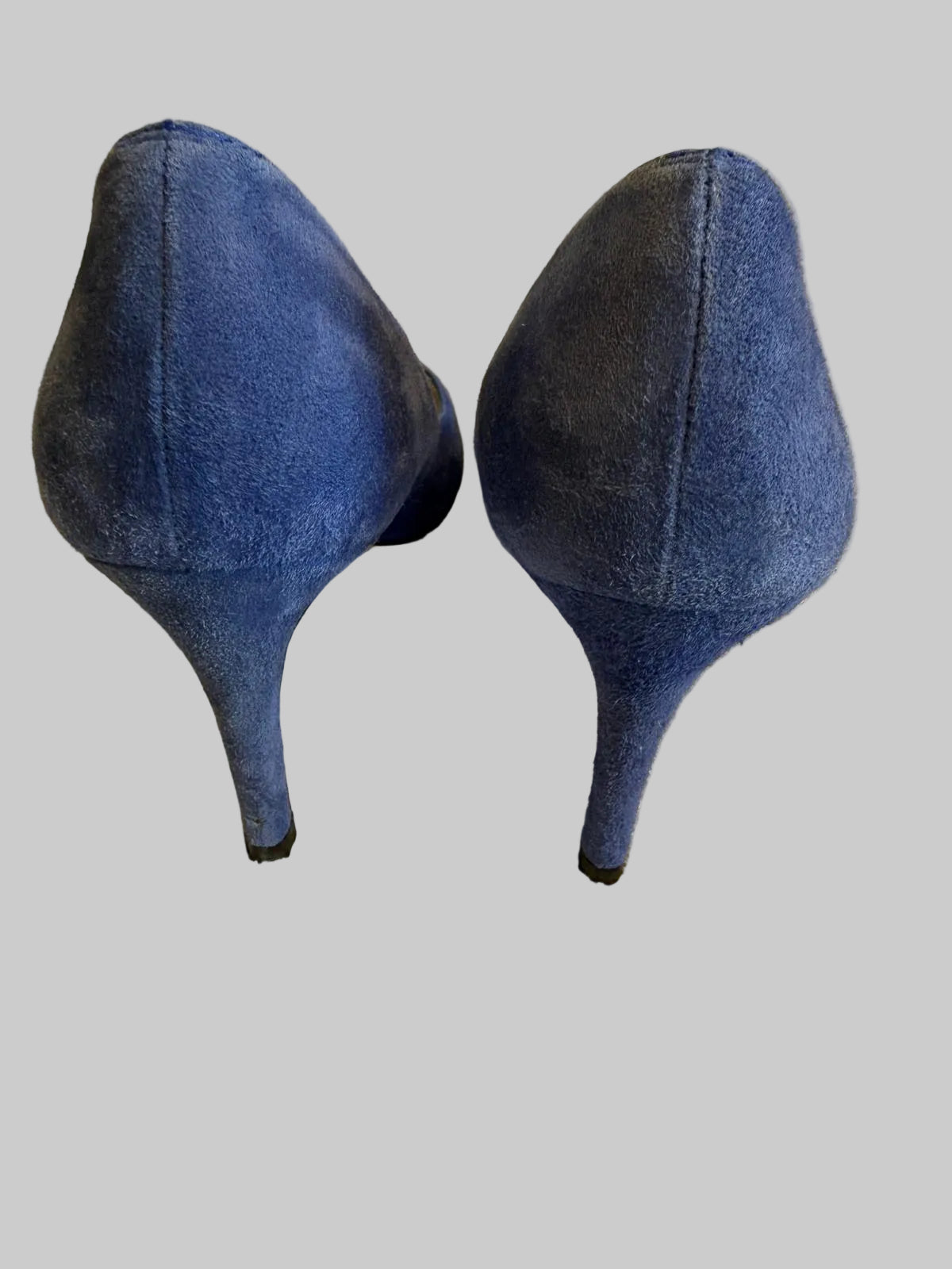 L.K. BENNETT BLUE SUEDE HEELS - GOOD USED CONDITION