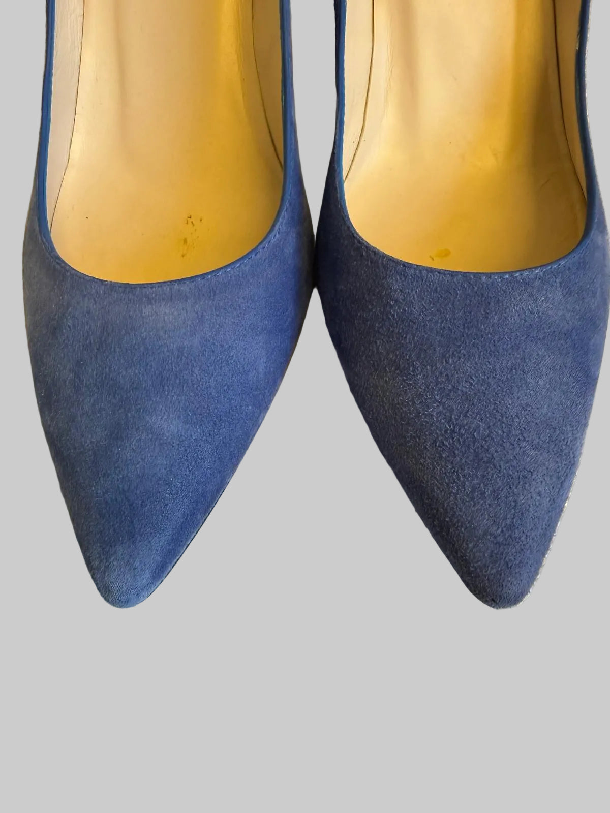 L.K. BENNETT BLUE SUEDE HEELS - GOOD USED CONDITION