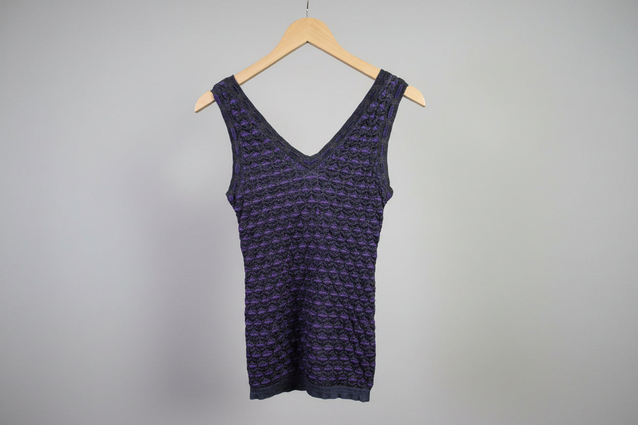 Missoni Women's Vest Tank Top in Purple EU Size 44/ UK Size 38 - Great Used Condition