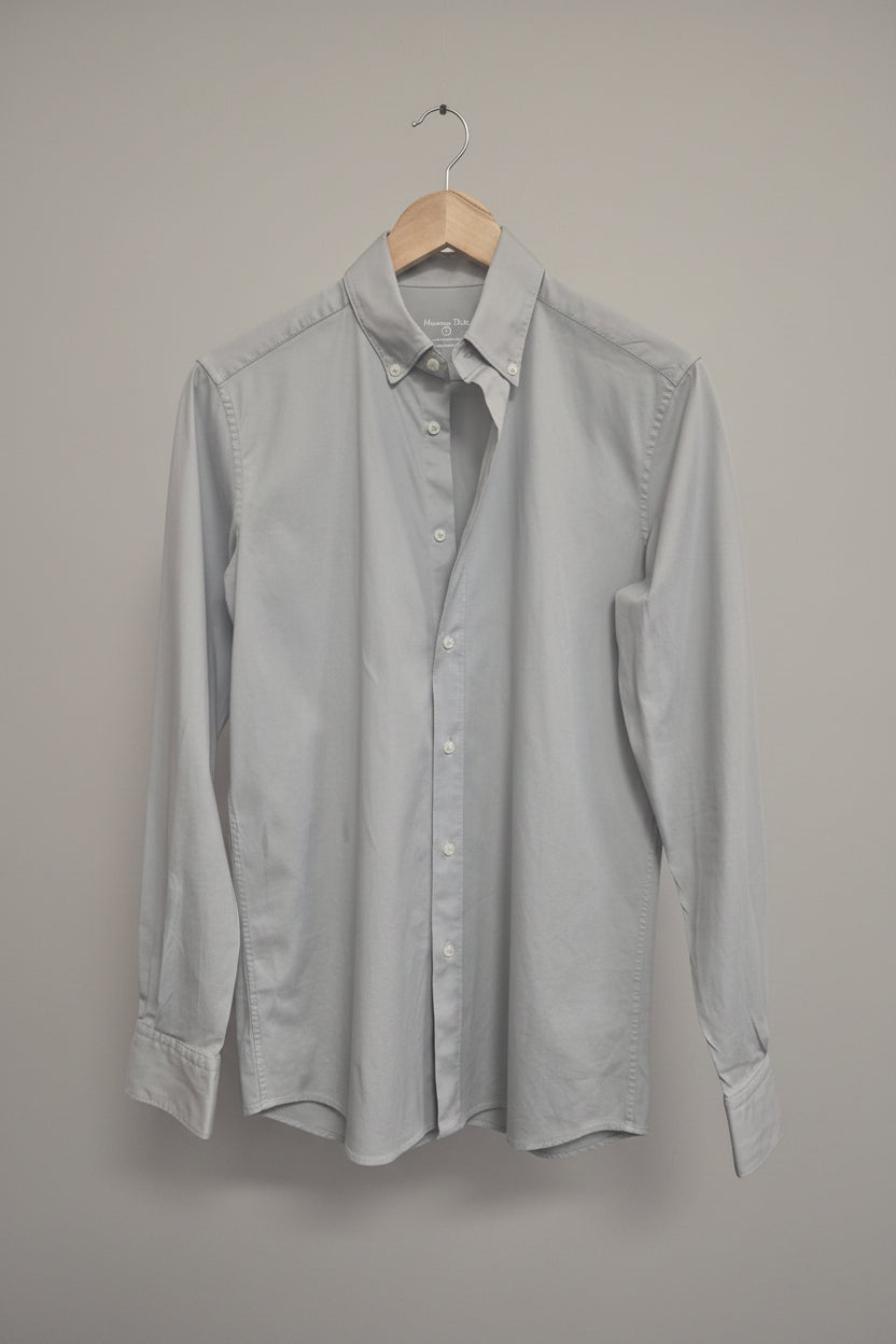 Men's Massimo Dutti Grey 97% Cotton Shirt Size Small