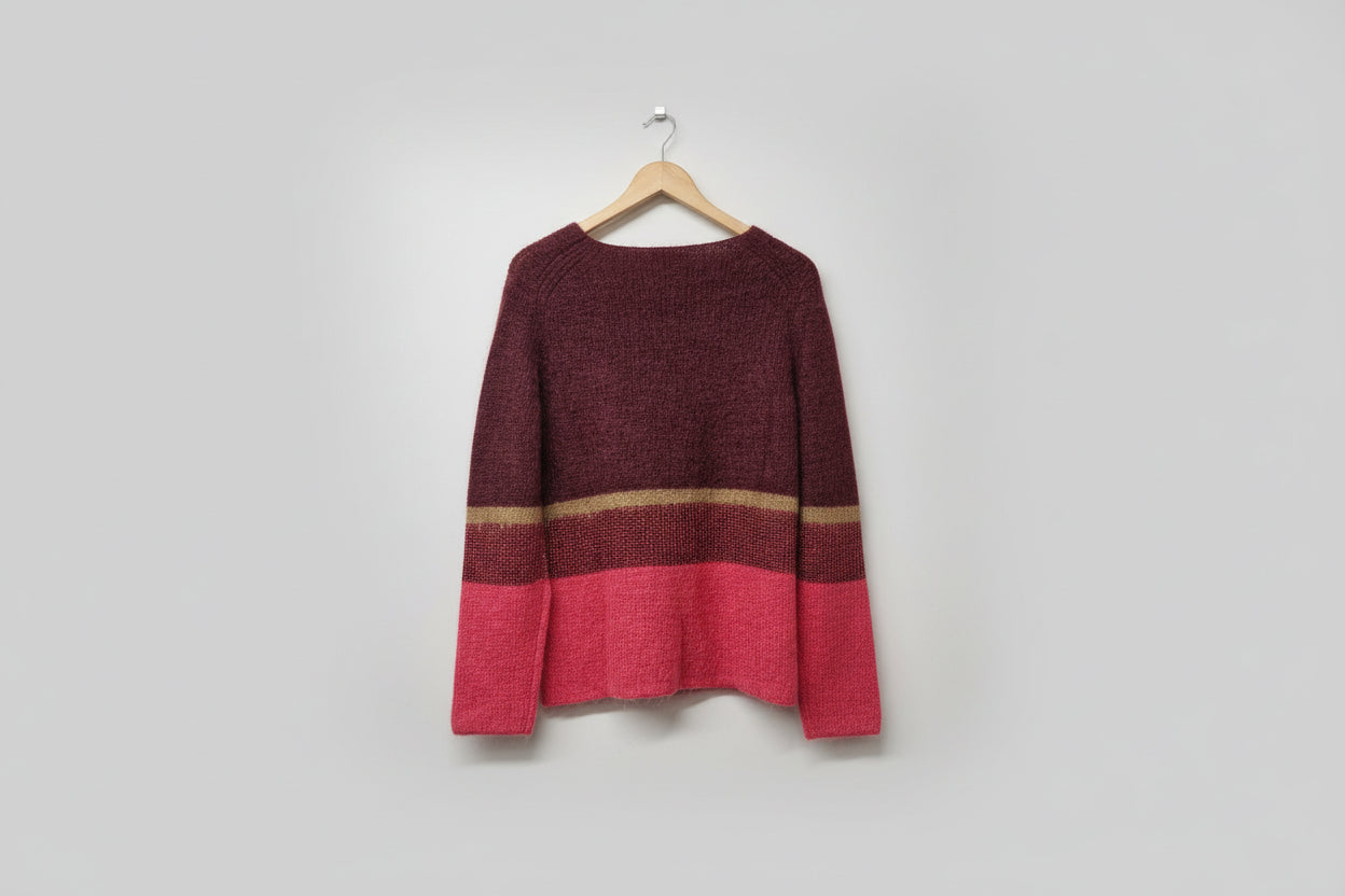 BNWT Whistles (M) Mohair Wool Jumper Pink & Purple UK 10 12 EU 38 40 - NEW WITH TAGS