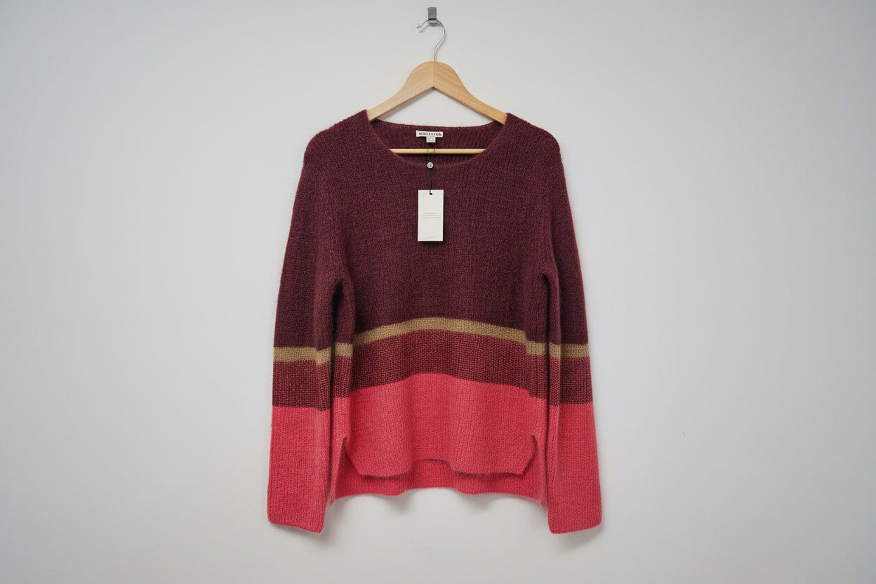 BNWT Whistles (M) Mohair Wool Jumper Pink & Purple UK 10 12 EU 38 40 - NEW WITH TAGS