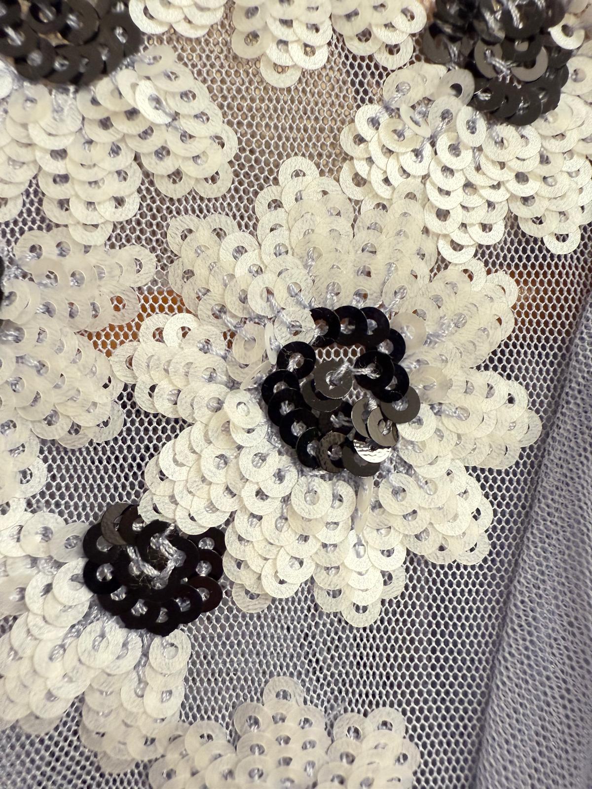 BNWT Monsoon Purple Floral Sequin Mesh Maxi Midi Dress UK 10 EU 38 RRP £130