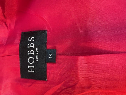 Hobbs Ladies Cerise Pink Dress & Jacket - Dress Suit - UK 14 EU 42 - MOG MOB - Co-Ord
