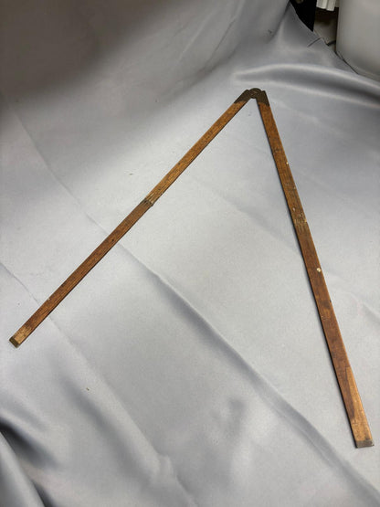 J.Rabone Antique Wooden Boxwood Brass Folding Ruler
