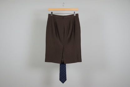 Moschino Cheap and Chic Dark Brown Pencil Skirt Size 8 - Condition Good