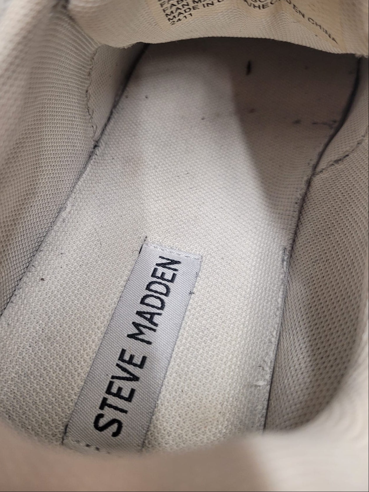 Steve Madden Possesion-E Chunky Trainers Cream Off-White UK 5 EU 38