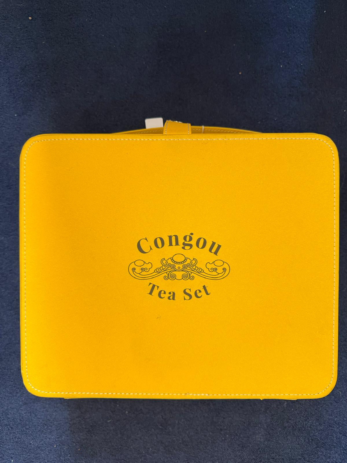 CONGOU Vintage White Ceramic Tea Set - In Case - New & Unused