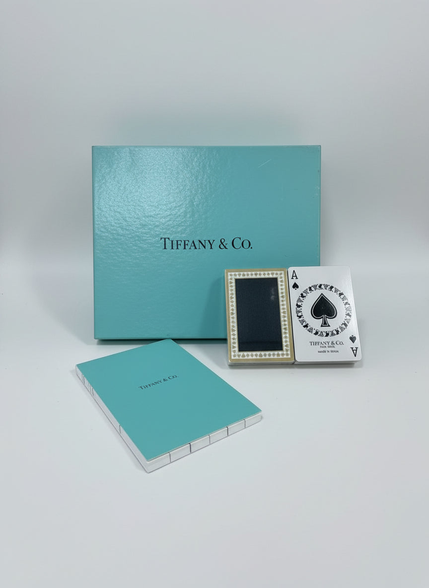 Vtg SEALED 1980's Tiffany & Co Bridge Poker Playing Card Two Deck Set