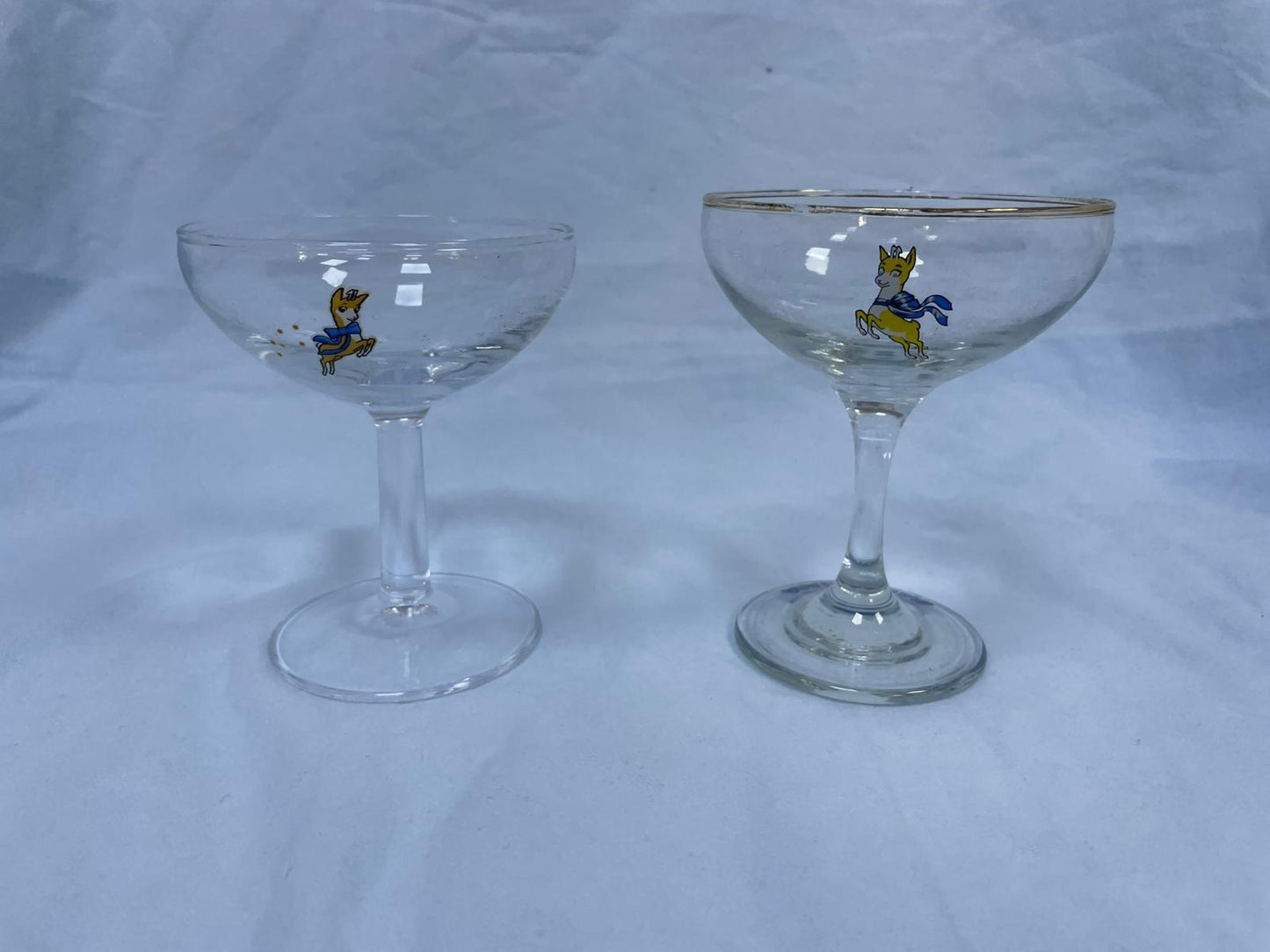 Babycham glasses x2