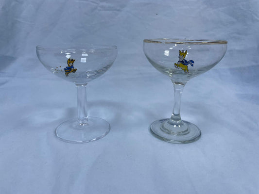 Babycham glasses x2