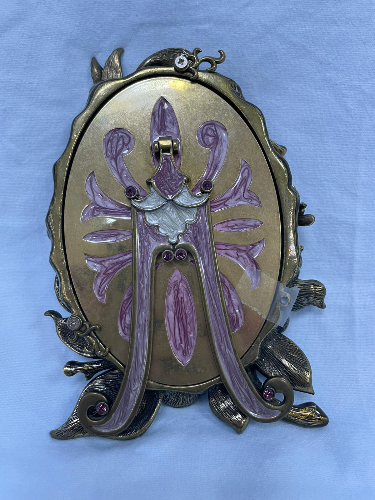 Argento SC Swarovksi Crystal Hummingbird Bee Flower Oval Picture Frame