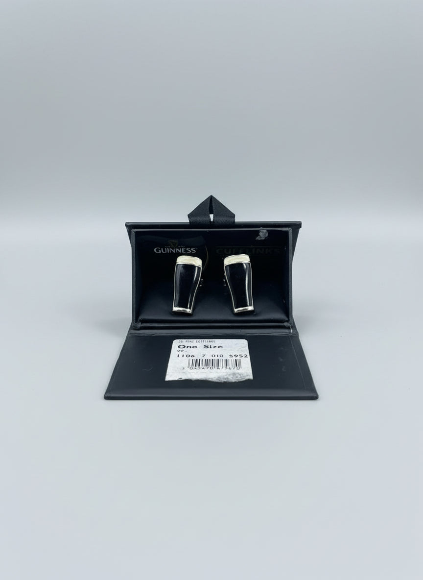 Guinness Pint Glasses metal cufflinks-boxed