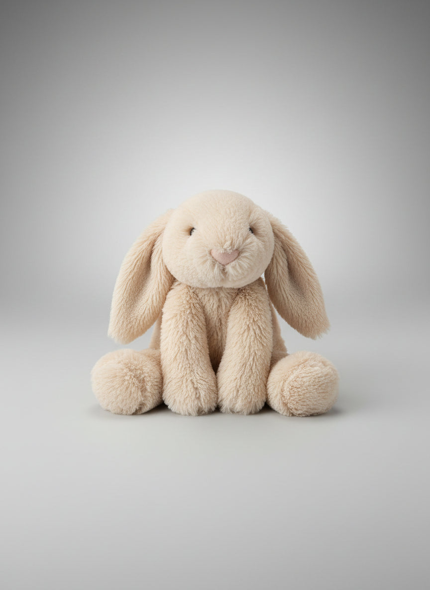 Jellycat Big Smudge Bunny Rabbit Cream with Drawstring Bag