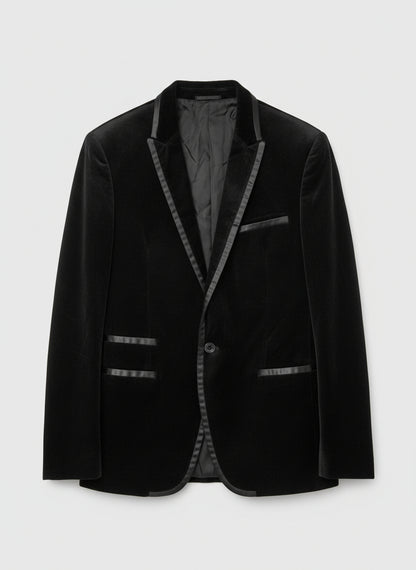 Rohit Gandhi + Rahul Khanna Men's Black Velvet Blazer UK M/L (USED)