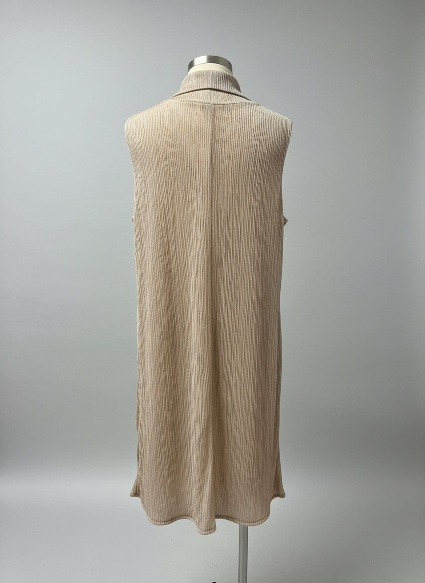 Gina Bacconi Metallic & Shiny Gold Festive Holiday Long Top/Dress Size 12 (USED)