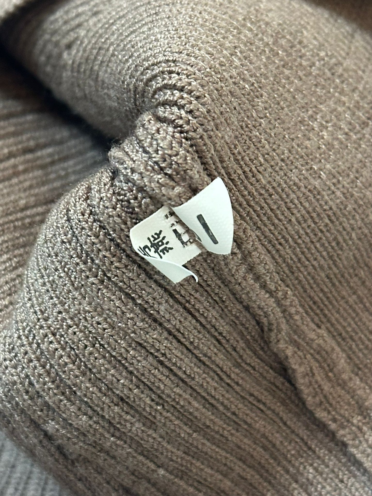 Diesel (S) Brand M-Onerva Tank Top UK 8 Cut Out Knit Vest Logo Plaque Brown