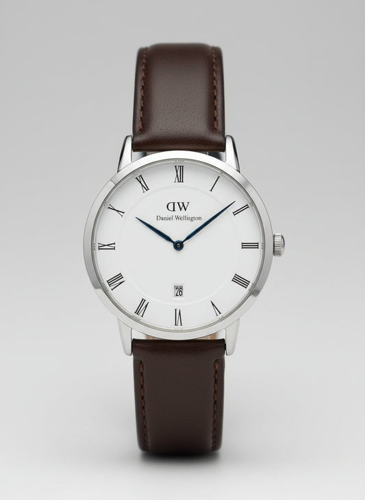 Daniel Wellington Stainless Steel Watch with Leather Wrist Band Dapper B38S1 Serial Number 01020024188