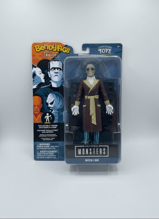 UNIVERSAL MONSTERS BENDYFIG INVISIBLE MAN VINY FIGURE NOBLE COLLECTION BRAND NEW