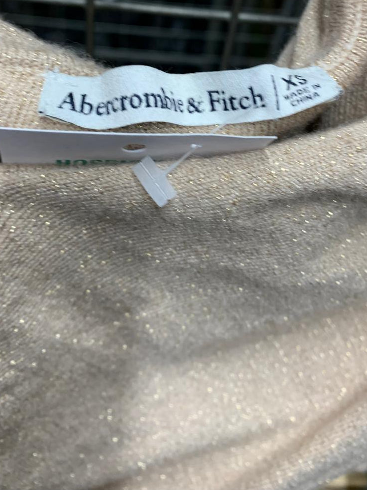 Ladies Abercrombie & Fitch Long Dress size XS Sparkly Beige UK 8-10