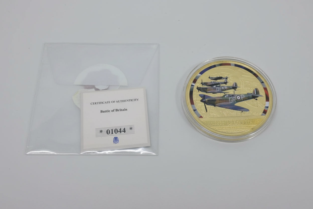 Collection of commemorative coins.