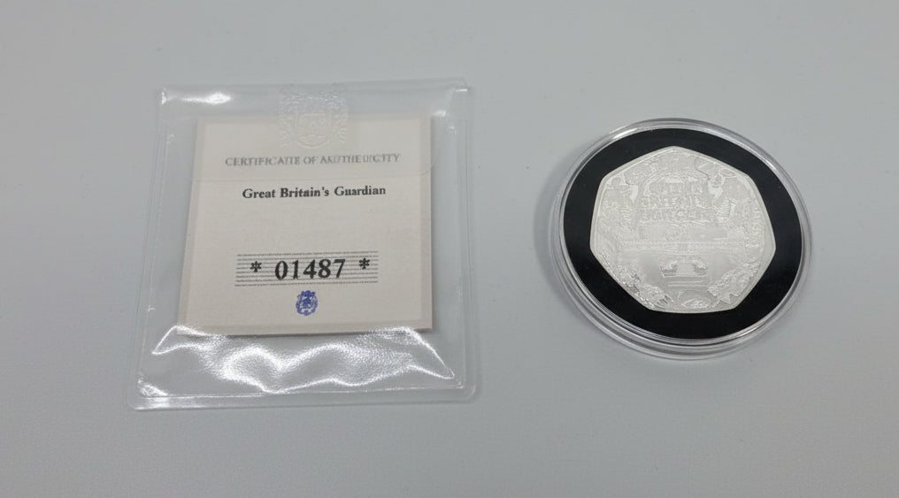 Collection of commemorative coins.