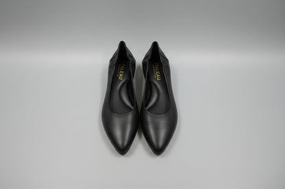 ITALEAU - Women's Black Flats EU Size 38.5 Handmade in Italy (USED)