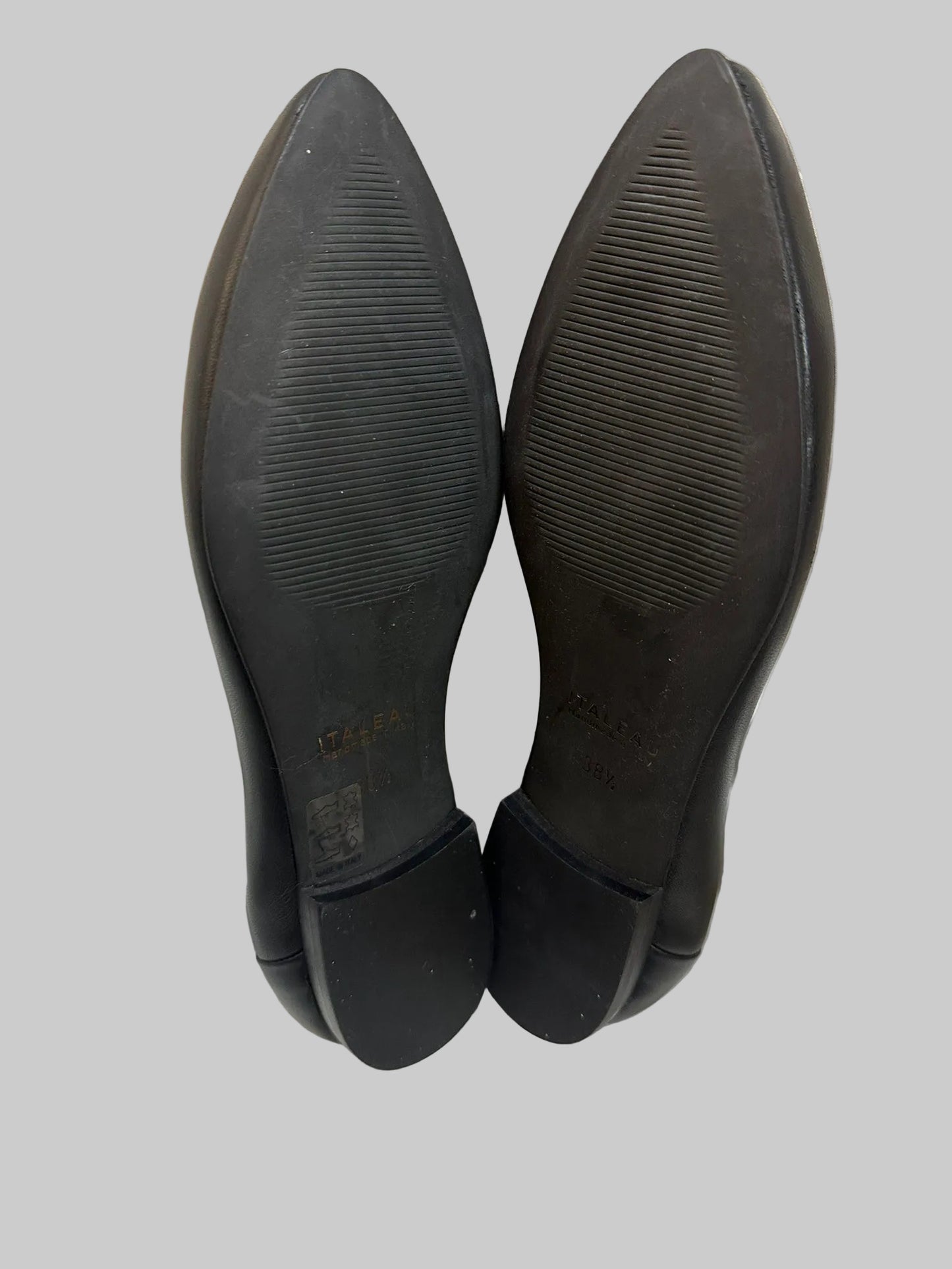 ITALEAU - Women's Black Flats EU Size 38.5 Handmade in Italy