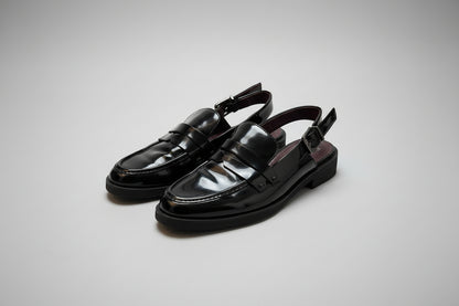 FRANCO SARTO Women's Black Slingback Loafers UK 6.5 (USED)