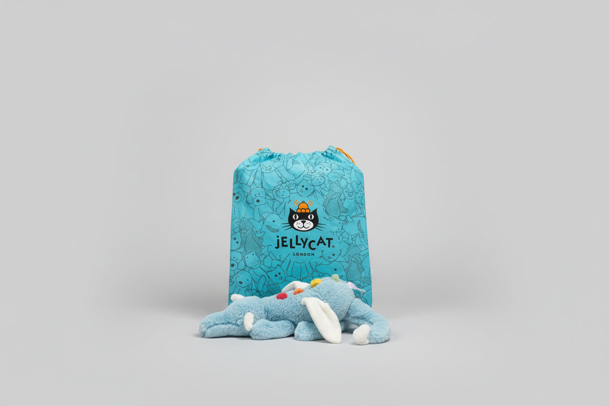 JELLYCAT Sky Dragon Blue Plush Toy w/ Dust Bag