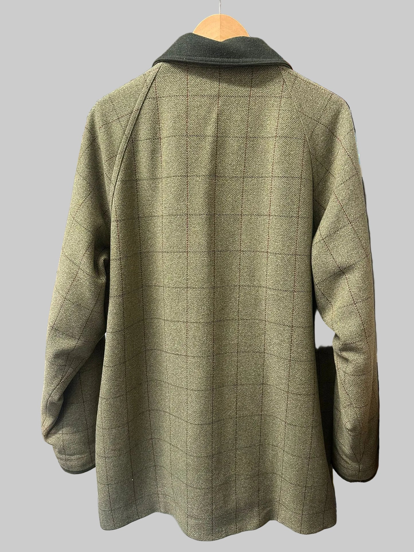 CORDINGS OF PICADILLY LONDON - Men's Green Tweed Wool Coat Size Large/52" - Stain