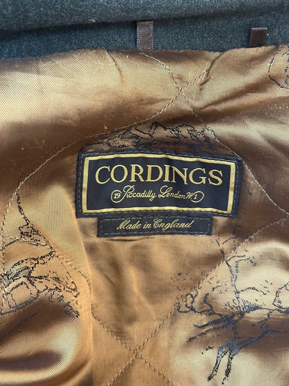 CORDINGS OF PICADILLY LONDON - Men's Green Tweed Wool Coat Size Large/52" - Stain